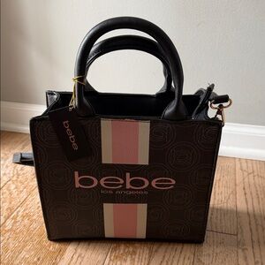 Bebe Black and Pink Satchel